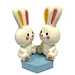 cute bunny teething toy natural rubber